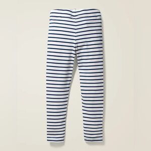 Mini Boden White and Navy Blue Stripe Leggings